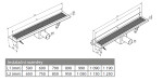 GELCO MANUS ONDA nerezový sprchový kanálek ke stěně 1250x112x55, černý, GMO28B GMO28B