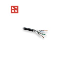 LYNX SFTP kabel, Cat6a, PE, celoměděný, venkovní, černý, cívka 500m EDF_10102844
