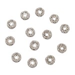 Mosazná rondelka - vroubkovaná - platinová - třída A - ∅ 6 x 3 mm - 1 ks