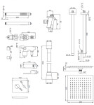 INVENA - Podomítkový set 2-cestná nástěnná baterie SIROS 010 BS-90-010-A
