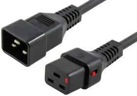 MicroConnect Prodlužovací kabel s IEC zámkem C19 - C20 2m černá (PC1285)