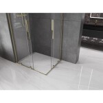 MEXEN/S - Velar L Duo sprchový kout, posuvné dveře 90 x 80, transparent, zlato 871-090-080-02-03-50