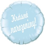 Balónek fóliový světle modrý kruh Krásné narozeniny! Balonky.cz Balónek fóliový světle modrý kruh Krásné narozeniny! Balonky.cz