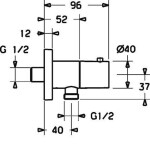 HANSA - Jet Nástěnný přípojný oblouk, chrom 51570172