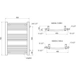 MEXEN - Ares otopný žebřík/radiátor 700 x 500 mm, 286 W, bílá W102-0700-500-00-20-S