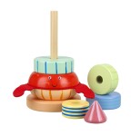 Orange Tree Toys Dřevěná skládací věž - Krab