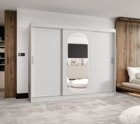 Šatní skříň Abi Royal Rozměry: 250 cm, Barva korpusu + barva dveří: Bílá + Bílá