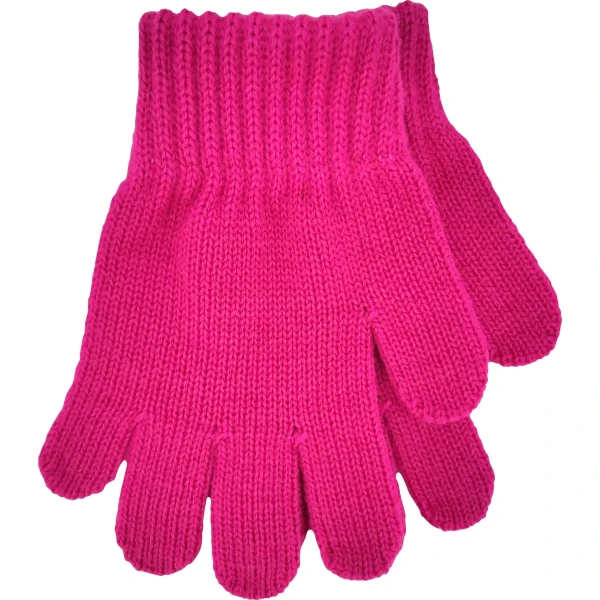BOMA Rukavice dětské pletené GLORY zimní MAGENTA 5-8 let 120546