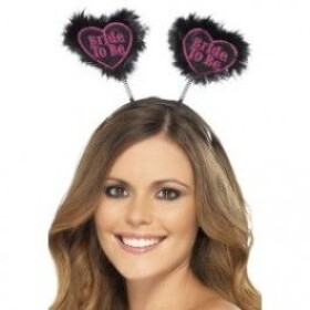 Smiffys.com Čelenka srdce černé na rozlučku Bride To Be
