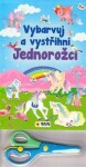 Vybarvuj a Vystřihni Jednorožci (modrá)