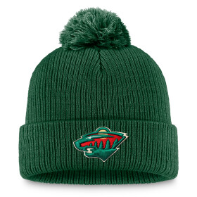 Fanatics Pánská zimní čepice Minnesota Wild NHL A/CAP Beanie Cuff Pom