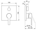 HANSA - Ronda Baterie pod omítku pro 2 spotřebiče, chrom 83849583