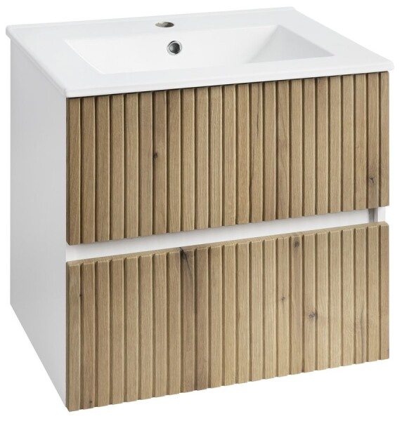 AQUALINE - PANEDA STRIP umyvadlová skříňka 59,5x55x45,2cm, dub emporio PN360