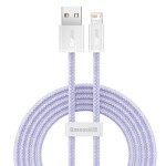 Dynamický kábel Baseus USB do Lightning, 2,4 A, 2 m (fialový)