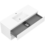 MEXEN/S - Rivel koupelnová skříňka 120 cm s umyvadlem Otis, 2 zásuvky, reliéf , bílá mat 91A20-12047-2-BFF01-W18M01