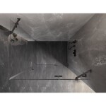 MEXEN/S - Lunar sprchový kout dveře křídlové pravá 95 x 70, transparent, grafit metal 834-095-070-95-00-P