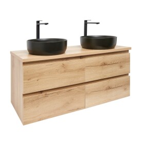 Koupelnová skříňka s umyvadlem SAT B-Way 119x50x45 cm dub mat BWAY2120OAKDU2BB BWAY2120OAKDU2BB