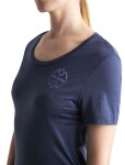 ICEBREAKER Wmns Merino 150 Tech Lite III SS Scoop Tee Icebreaker Logo Reflections, Graphite velikost: S