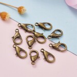 Karabinka - starobronzová - 12 x 6 mm - 1 ks