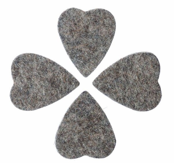 Timber Tones Felt Tones Heart Grey Wool Felt 4-Pack