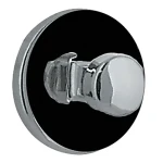 Spirella DOT háček na ručníky 2 ks černý-stříbrný / ABS / samolepící / 35 mm (7610583203786)