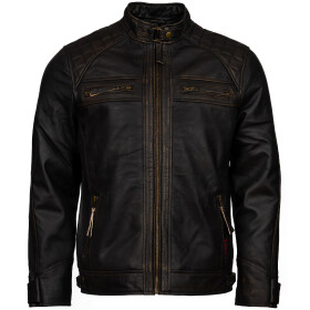 Pánská Kožená Bunda Delux Cortè Brixton Hnědá Velikost: L