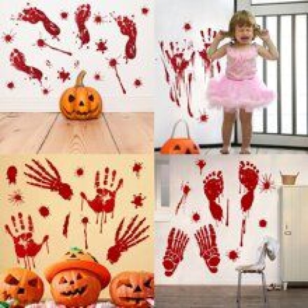 Hororové Halloween samolepky, 4 ks