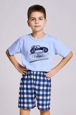 Chlapecké pyžamo Owen modré terénním vozidlem modrá