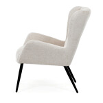 Křeslo ušák, béžová, látka, AK-H9206 CRM2