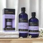 Baylis & Harding Přírodní sprchový gel Goodness Sleep Lavender/Bergamot 500 ml, fialová barva, modrá barva, plast