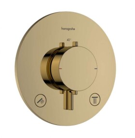 HANSGROHE - Ecostat Comfort S Termostatická baterie pod omítku, pro 2 spotřebiče, leštěný vzhled zlata 33715990