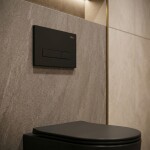 REA - Podomítkový WC systém K011A-Q + tlačítka I HD Black KPL-E0633