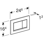 Geberit ovládací tlačítko SIGMA30 bílá proužek pozlacený, plastová 115.883.KK.1