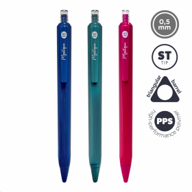 Spoko gelový roller - Mystique, ST Tip, modrá náplň, displej, mix barev - 24ks