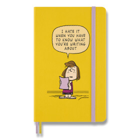 Zápisník Moleskine Peanuts - L, linkovaný, žlutý