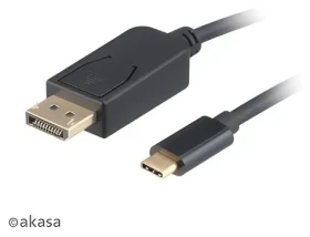 Akasa AK-CBCA11-18BK / Kabel USB-C na DisplayPort / 4K@60Hz / 1,8 m (AK-CBCA11-18BK)
