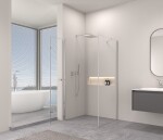 Erga Berlin, sprchový kout se skládacími dveřmi 110(dveře) x 70(stěna) x 195 cm, 6mm čiré sklo, chromový profil, ERG-V02-BERLIN-D110G070-CL-CR