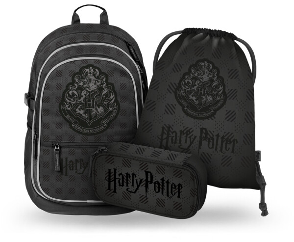 Školní batohový 3-dílný set BAAGL CORE - Harry Potter Bradavice černý (batoh, penál, sáček)
