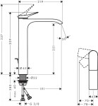 HANSGROHE - Vivenis Umyvadlová baterie s výpustí, EcoSmart, CoolStart, kartáčovaný bronz 75044140