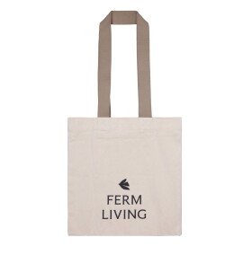 Ferm Living Bavlněná taška Everyday Bag Dark Cashmere, krémová barva, textil