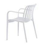 Židle jídelní, stohovatelná, bílý plast