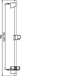 HANSA - Basicjet Sprchová tyč 72 cm, chrom 44710300