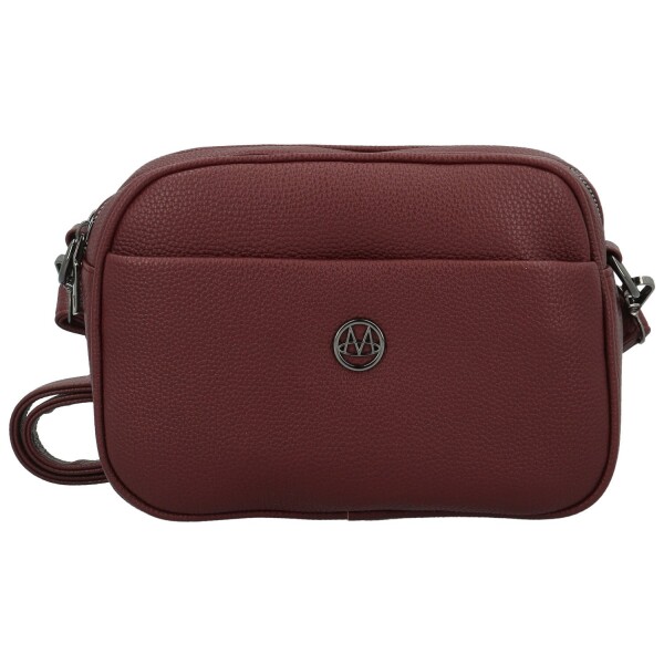 Trendy dámská koženková crossbody kabelka Karlita, vínová