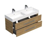Koupelnová skříňka s umyvadlem SAT Cube Way 120x53x46 cm dub Hickory CUBE461202DHSAT CUBE461202DHSAT