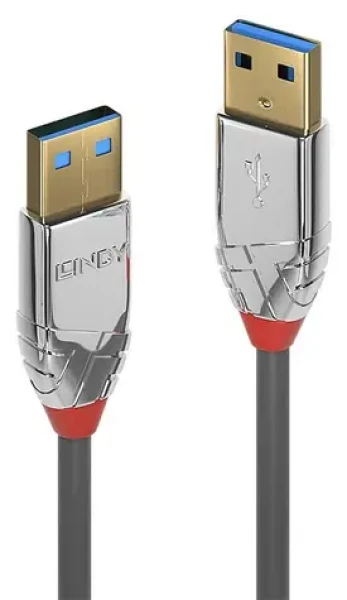 Lindy Cromo Line USB-A - USB-A šedá / Kabel / USB 3.0 / 5 Gbit/s / 5 m (36629)