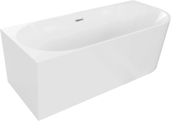 MEXEN - MIA volně stojící rohová vana, levá 180x80 cm bílá bez krytky přepadu a zátky 52691808000L-SS