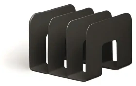 Durable ECO Stojan na katalogy černá / Stojan na katalogy / recyklovaný plast / 3 přihrádky / 215x165x210 mm (776101)