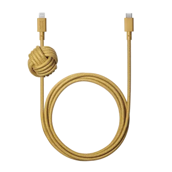 Native Union Night Cable USB-C - Lightning 3m žlutá (NCABLE-CL-KFT-NP)
