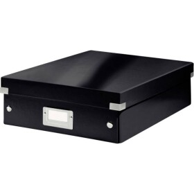Leitz Organizační krabice Click&Store, černá, velikost M, lesklá, laminovaný karton,