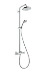 HANSGROHE - Croma 220 Sprchový set Showerpipe s termostatem, 22 cm, 4 proudy, EcoSmart 9 l/min, chrom 27188000